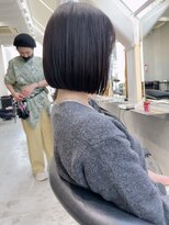 リール 銀座(R'EEL) ミニボブ髪質改善縮毛矯正酸性ストレートレイヤーカット/銀座