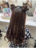 お団子ハーフツインテール