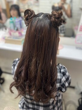 レインボー(setsalon) お団子ハーフツインテール