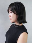 ボブミディアム前髪カットおくれ毛_F30576