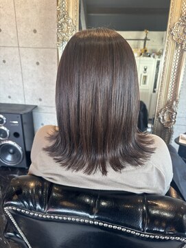 ノイズヘアー(NOISEHAIR) カーキベージュ×ミディアムスタイル