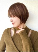 白髪ぼかしハイライト/コンパクトショートで透明感40代50代p川口