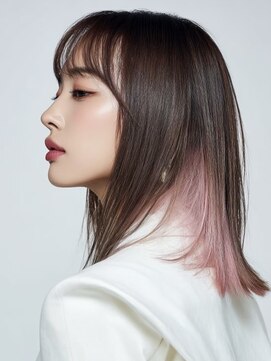 アンサ 小倉店(ANSA) 【さりげなく映える】インナーカラー×大人ミディ