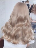 ミルクティーベージュダブルカラーブリーチレイヤー韓国天神大名