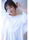 毛先パーマ・外ハネ・ショート・ウェットスタイリング