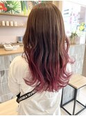 【ブリーチカラー】ピンクグラデーション