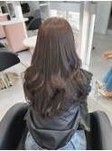 レイヤーロング20代30代グレージュカラーグレーベージュ
