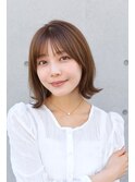 【CINQ】大柳 大人可愛い切りっぱなしボブ/グレージュ/20代30代
