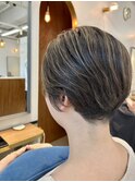 似合わせカット/大人ショート/白髪ぼかしハイライト