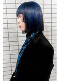 (blue bob)