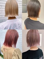 フェンヘアーアイス 中目黒(Fen.hair ici)&nbsp;10代20代★大人かわいいダブルカラー切りっぱなしボブ
