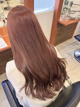 シエル 難波店(CIEL) 【ブリーチなしピンクベージュ】＃ブリーチなしダブルカラー