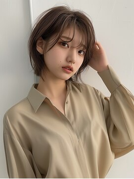 クラン 岡本(Chlan) 抜け感ショート×ナチュラルアッシュブラウン