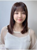 小顔 フェミニンロング メルティーカラー 似合わせカット"