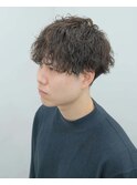 メンズスパイラルパーマ ハード 波巻き マッシュ 横浜駅近