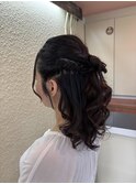 ハーフアップスタイル♪
