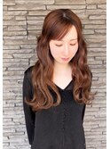 ロングレイヤー波巻きロング顔周りレイヤー岡山南中央町