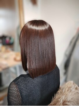 フー(Fuu) 柔らか縮毛矯正とオリーブカラー