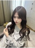 ロングヘア × シースルーバング