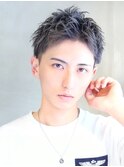 アップバング/2ブロック/短髪/束感ショート