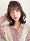 ミディアムレイヤー、外ハネボブ、グレージュ、脱白髪染め☆