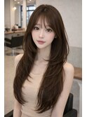 レイヤーカット/ロングレイヤー/ハッシュカット[20代/30代]