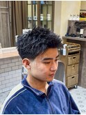 men's/メンズ/リバースセンターパート/ニュアンスパーマ/神保町