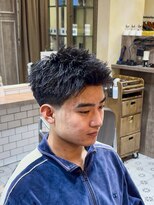 グルーマーズトウキョウ(GROOMER/S TOKYO) men's/メンズ/リバースセンターパート/ニュアンスパーマ/神保町