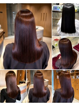 ビーアップヘアー(be:up hair) 艶髪ロングレイヤー×縮毛矯正　髪質改善