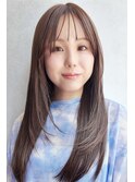 2026 韓国風シースルーバング×艶ロング
