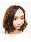 小顔カットで魅せる愛されラフかわいいボブ☆
