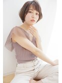 大人マッシュショート×ベージュブラウンカラー