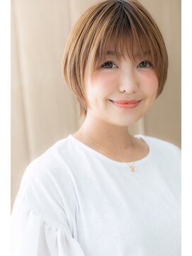 カバーヘア 上尾西口店(COVER HAIR) 外国人風ハイライトバリアージュボブショートY上尾20代30代40代