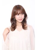 20代30代40代　ミディアム　韓国風　外ハネ