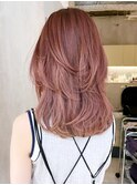 ハイレイヤーシャーベットピンク_チェリーブラウン_ba404791