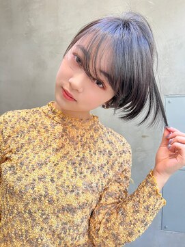 エイミー(Aimee) Aimee町田　ショートボブ×ペールグレーカラー