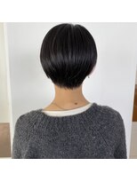 クラップス 金沢文庫店(CLAPS) 耳かけショート/シンプルショートメンズライク/アッシュブラック