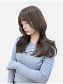 韓国ヘア似合わせレイヤーカット前髪顔周りカット大人美人