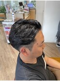 メンズリバースビジネパーマ ツーブロック