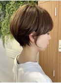 ★前下がりショートボブハンサムショートカットカラーパーマケア