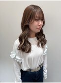 透明感カラー+イヤリングカラー