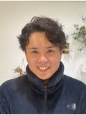 アップバング×メンズパーマ