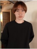 メンズボブウルフメンズミディアムレイヤーカットメンズウルフ
