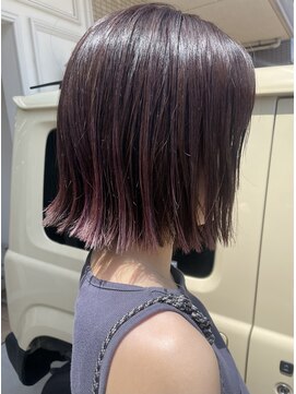シャルティア 岩国(SHALLTIA) 切りっぱなし/ショートボブ/ラベンダーピンク/ピンクブラウン