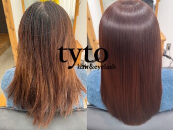 タイト(tyto)の写真/【金沢文庫】髪質改善×縮毛矯正で驚きの指通りを実現♪次世代のプレミアム縮毛矯正を体験するならtytoで☆
