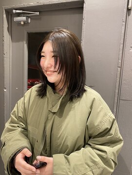 フェンヘアーアイス 中目黒(Fen.hair ici) 20代30代40代ブリーチなしオリーブグレージュくびれミディ
