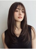 透明感グレージュカラー　ボブ