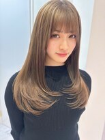 モナザスカイ 栄(MONA the SKY)&nbsp;【MONA】ロングレイヤーナチュラルレイヤーミルクティーベージュ