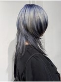 ＊ハッシュカットグレージュデザインカラーツートンカラー