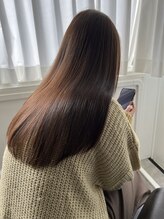 【 大人女性の為の】【髪質改善縮毛矯正】で叶える、自然なツヤと柔らかさ　前髪カット/顔周りカット